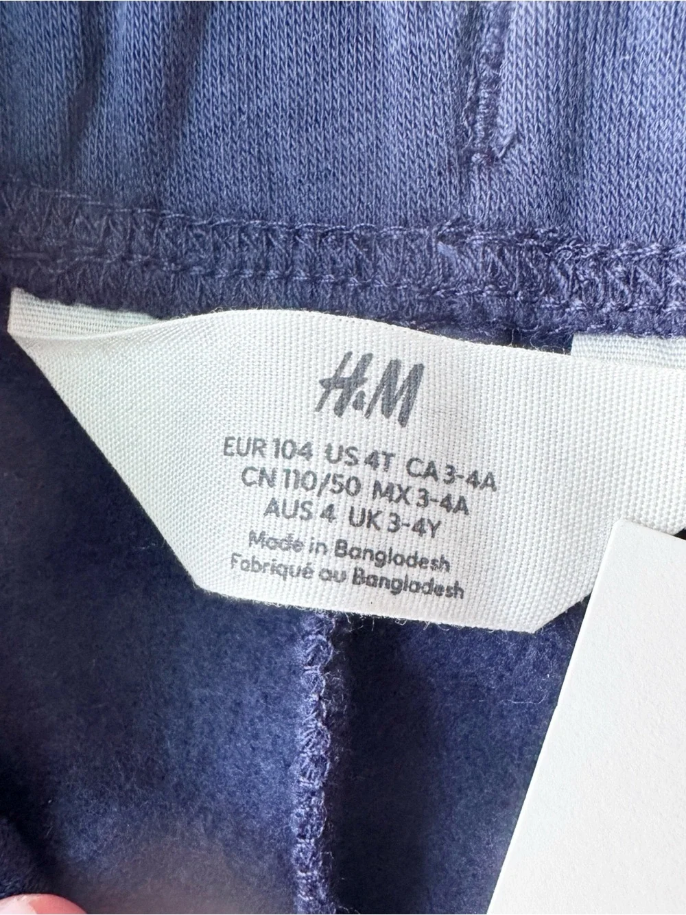 Organic Cotton Sweatpants / Joggers In Navy blue with White Side Stripe  NWT